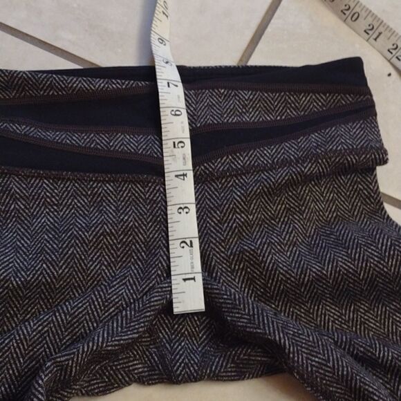 Lululemon Wunder Under full length leggings herringbone tummy control grey 2 - Picture 5 of 9
